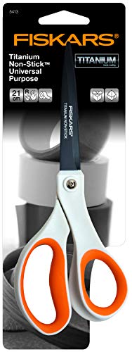 fiskars-antihaft-universalschere-laenge-21-cm-titan-beschichtung-rostfreie-stahl-klinge-kunststoff-griffe-weiss-orange-1004721-2