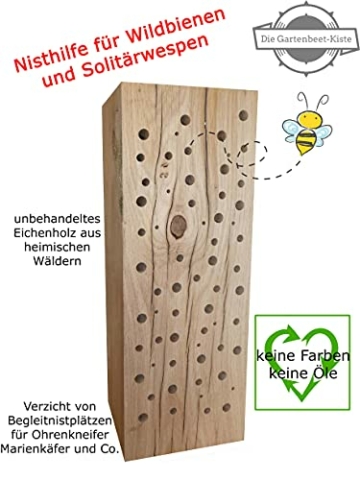 die-gartenbeet-kiste-bienenhotel-stamm-insektenhotel-wildbienen-eiche-massivholz-hartholz-wildbienenhotel-nisthilfe-bienen-30-cm-2