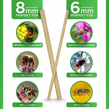 gardemics-insektenhotel-bausatz-oekologische-nisthuelsen-fuer-wildbienen-inkl-gratis-lehm-e-book-200-nisthilfen-mit-o-6-8mm-made-in-germany-super-papproehrchen-fuer-insektenhotel-6