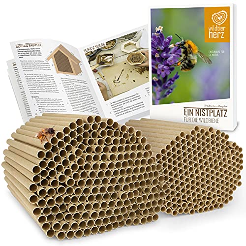wildtier herz - 200 Insektenhotel Nisthülsen Ø 6 und 8 mm - E-Book -  Nisthilfe Wildbienen 