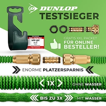 dunlop-gartenschlauch-flexibel-dehnbarer-testsieger-verschleissfreie-messinganschluesse-und-metallbrause-i-dehnbarer-gartenschlauch-3-4-zoll-anschluss-flexibler-wasserschlauch-flexi-30-0-5